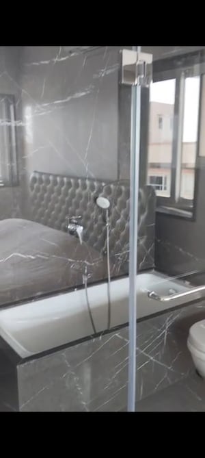 Bathroom in 3 BHK Apartment at Krypton Twin Tower, Prabhadevi – for Rent