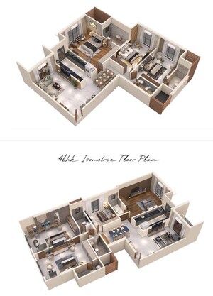 Floor Plan in 3 BHK Apartment at Pranav Pearl Palace, Santacruz West – for Sale