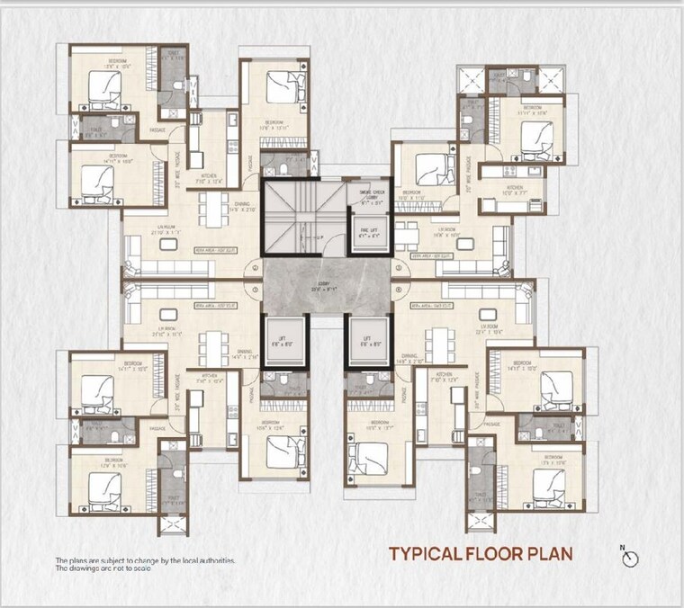 Floor Plan, gulnar-apartments 3 Bedroom 958 Sq.Ft. Apartment In Bandra West Mumbai 10698951