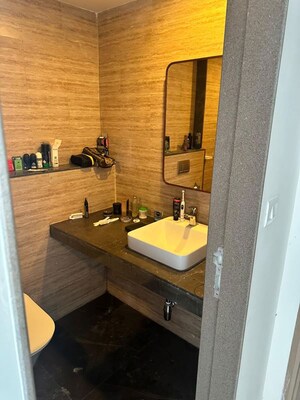 Bathroom in 2 BHK Apartment at L And T Seawoods Residences, Seawoods – for Rent