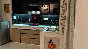Kitchen in 1 BHK Apartment at Freedom Fighters Enclave – for Rent