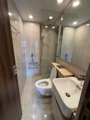 Attached Bathroom in 2 BHK Apartment at Tharwani Heritage, Kharghar Sector 7 – for Rent