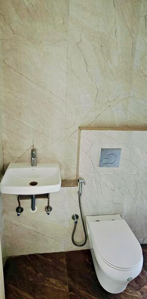Bathroom in 2 BHK Apartment at Ruparel Sky Green, Kandivali West – for Rent