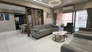 Living Room in 4 BHK Apartment at Vastrapur – for Sale