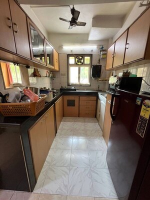 Kitchen in 1 BHK Apartment at Carter Apartments, Bandra West – for Rent