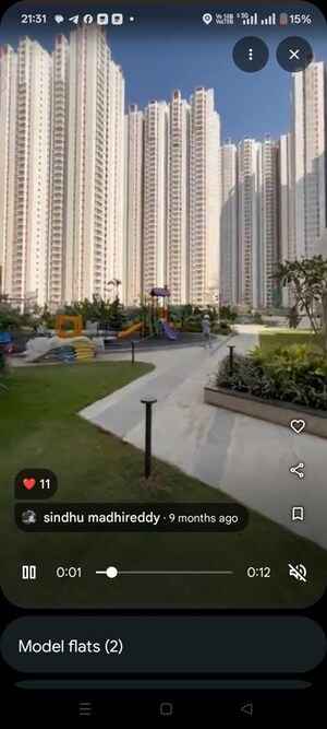 Balcony in 3 BHK Apartment at My Home Sayuk, Tellapur – for Rent