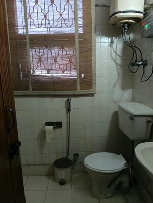 Bathroom in 3 BHK Builder Floor at Chittaranjan Park – for Sale