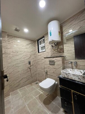 Bathroom in 3 BHK Apartment at Palm Residency Chhatarpur, Chattarpur – for Rent