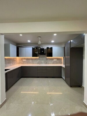 Kitchen in 3 BHK Apartment at Palm Residency Chhatarpur, Chattarpur – for Rent
