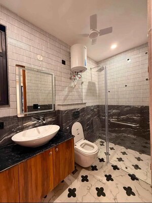 Bathroom in 4 BHK Builder Floor at Chattarpur – for Rent