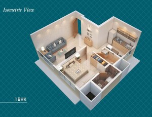 Floor Plan in 1 BHK Apartment at Rakshi Elanza, Andheri East – for Sale