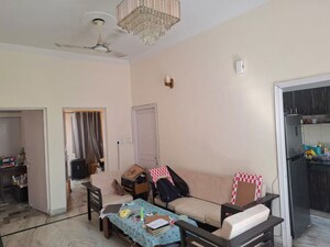 Living Room in 2.5 BHK Builder Floor at Rajat Vihar – for Rent