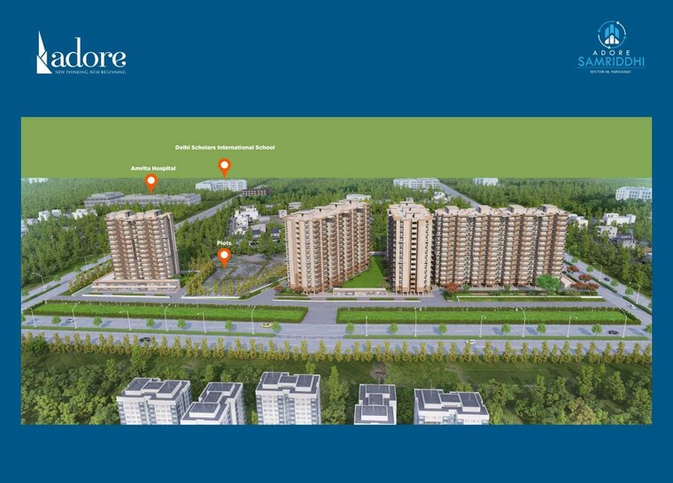 Exterior View, adore-samriddhi 3 Bedroom 645 Sq.Ft. Apartment In Sector 89 Faridabad 10700324
