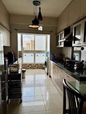Kitchen in 3.5 BHK Apartment at Antriksh Golf View, Sector 78 – for Rent