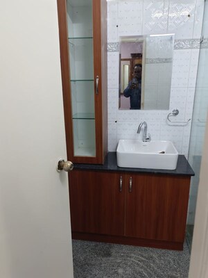 Bathroom in 3 BHK Apartment at Burj Banjara, Banjara Hills – for Rent