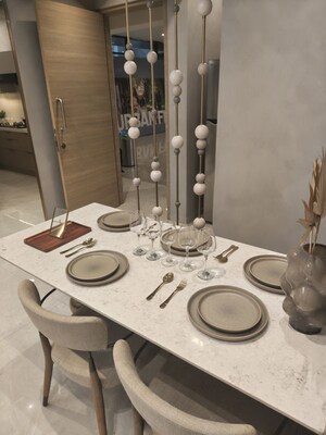 Living Room in 3 BHK Apartment at Dosti Planet North, Shilphata – for Sale