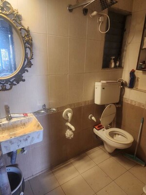 Bathroom in 2 BHK Apartment at Gurukrupa Marina Enclave, Malad West – for Rent