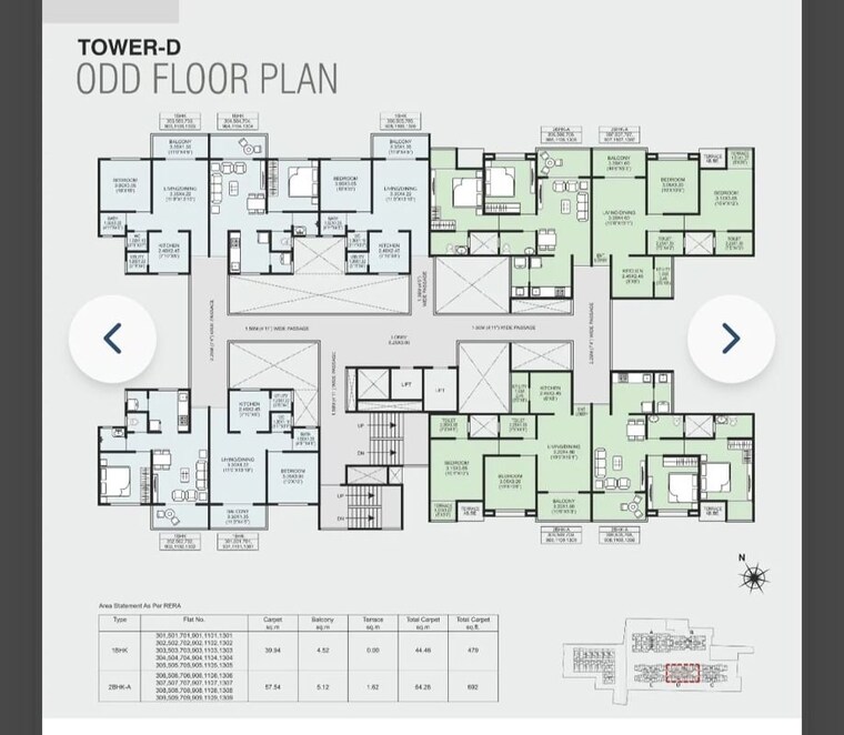 Floor Plan, samartha-41-estera-phase-3 2 Bedroom 692 Sq.Ft. Apartment In Punawale Pune 10700485