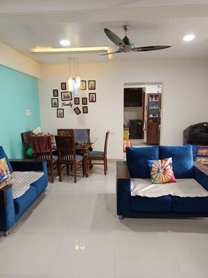 Living Room in 3 BHK Apartment at RK Lunkad Nisarg Ashish, Pimple Nilakh – for Rent