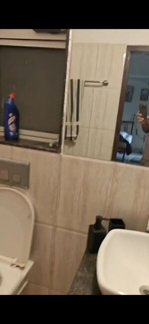 Bathroom in 3 BHK Apartment at Omkar Veda Exclusive, Parel – for Rent
