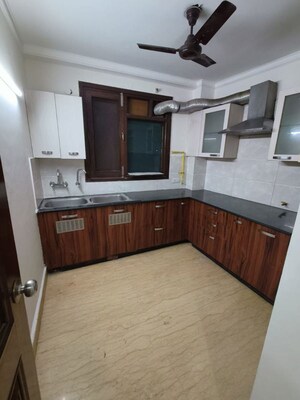 Kitchen in 3 BHK Builder Floor at Kailash Colony – for Rent