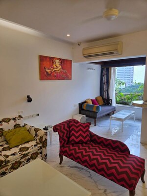 Living Room in 2 BHK Apartment at Cuffe Parade – for Rent