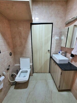 Bathroom in 2 BHK Apartment at Dheeraj Gaurav Heights, Jogeshwari West – for Rent