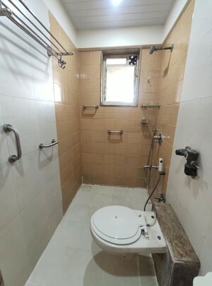 Bathroom in 1 BHK Apartment at Agarwal Trinity Towers, Malad West – for Rent