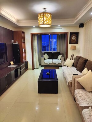 Living Room in 2 BHK Apartment at Alpine Pyramid, Sahakara Nagar – for Rent