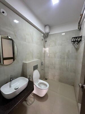 Bathroom in 2 BHK Apartment at Raymond Ten X Habitat, Pokhran Road No Two – for Rent