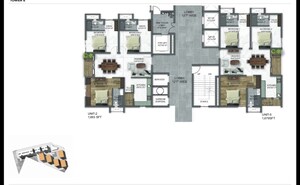 Floor Plan in 3 BHK Apartment at Kollur – for Sale