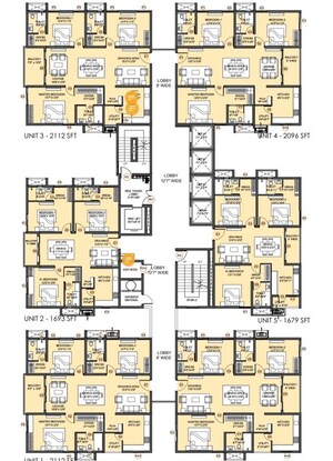 Floor Plan in 3 BHK Apartment at Kollur – for Sale