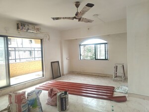 Living Room in 2 BHK Apartment at Sea Breeze Tower, Nerul – for Rent