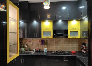 Kitchen in 2 BHK Builder Floor at Ramesh Nagar – for Rent