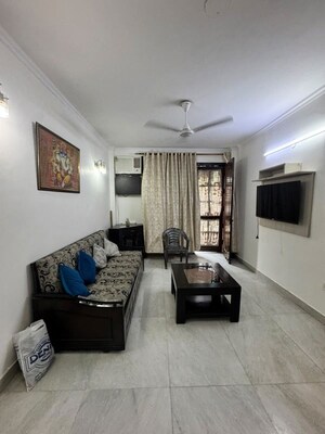 Living Room in 1 BHK Builder Floor at Lajpat Nagar – for Rent