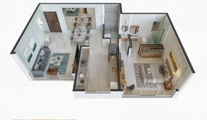 Floor Plan in 2 BHK Apartment at Kannamwar Nagar Chs, Vikhroli East – for Sale