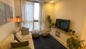 Living Room in 2 BHK Apartment at Hiranandani Atlantis, Powai – for Rent