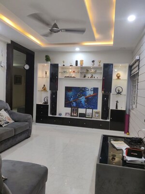 Living Room in 3 BHK Apartment at Crown Whistling Woods, Kokapet – for Rent