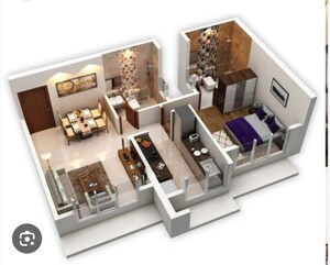 Floor Plan in 1 BHK Apartment at Group Satellite Elegance, Goregaon East – for Rent