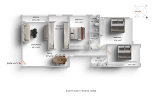 Floor Plan in 3 BHK Apartment at Fair Field, Santacruz West – for Sale