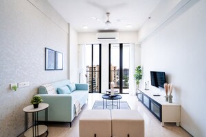 Living Room in 3 BHK Apartment at Rustomjee Seasons, Bandra East – for Sale