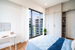Bedroom in 3 BHK Apartment at Rustomjee Seasons, Bandra East – for Sale