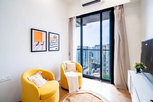Living Room in 3 BHK Apartment at Rustomjee Seasons, Bandra East – for Sale