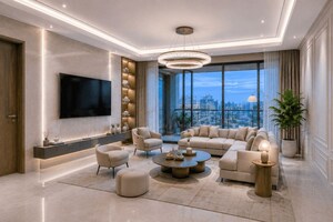 Living Room in 4 BHK Apartment at Fair Field, Santacruz West – for Sale