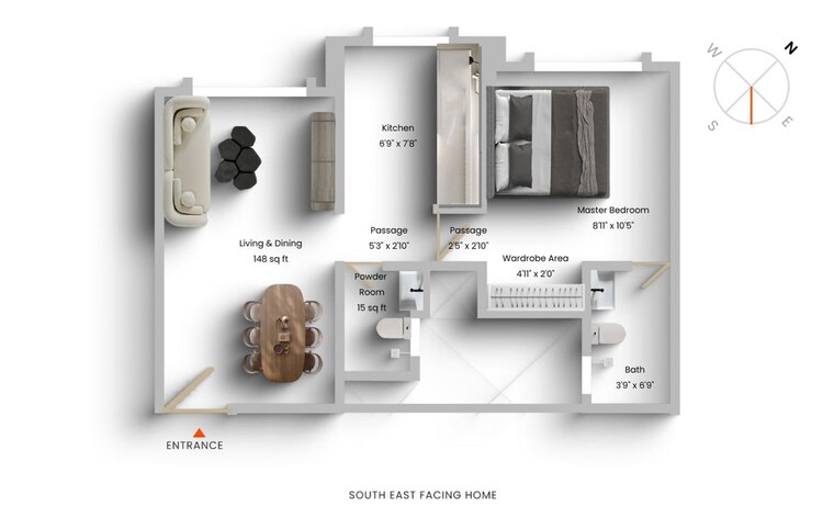 Floor Plan, hiranandani-regent-hill 1 Bedroom 379 Sq.Ft. Apartment In Powai Mumbai 10702052