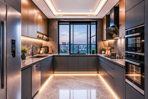 Kitchen in 4 BHK Apartment at Fair Field, Santacruz West – for Sale