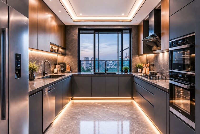 Kitchen, fair-field 4 Bedroom 2386 Sq.Ft. Apartment In Santacruz West Mumbai 10702117