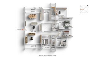 Floor Plan in 4 BHK Apartment at Fair Field, Santacruz West – for Sale