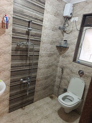 Bathroom in 3 BHK Apartment at Shrishti Synchronicity, Chandivali – for Rent