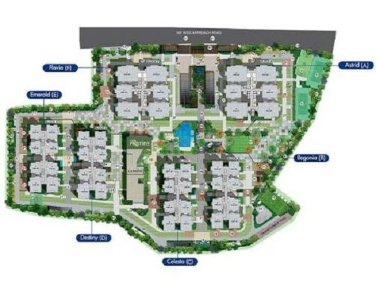 Master Plan, rajapushpa-pristinia 3 Bedroom 3000 Sq.Ft. Apartment In Kokapet Hyderabad 10702278